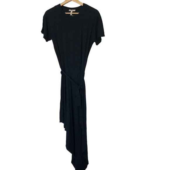 Joie Dresses & Skirts - NWT Joie Knit Dress Size XS Midnight Blue Asymetrical Hem Belted Waist NEW
